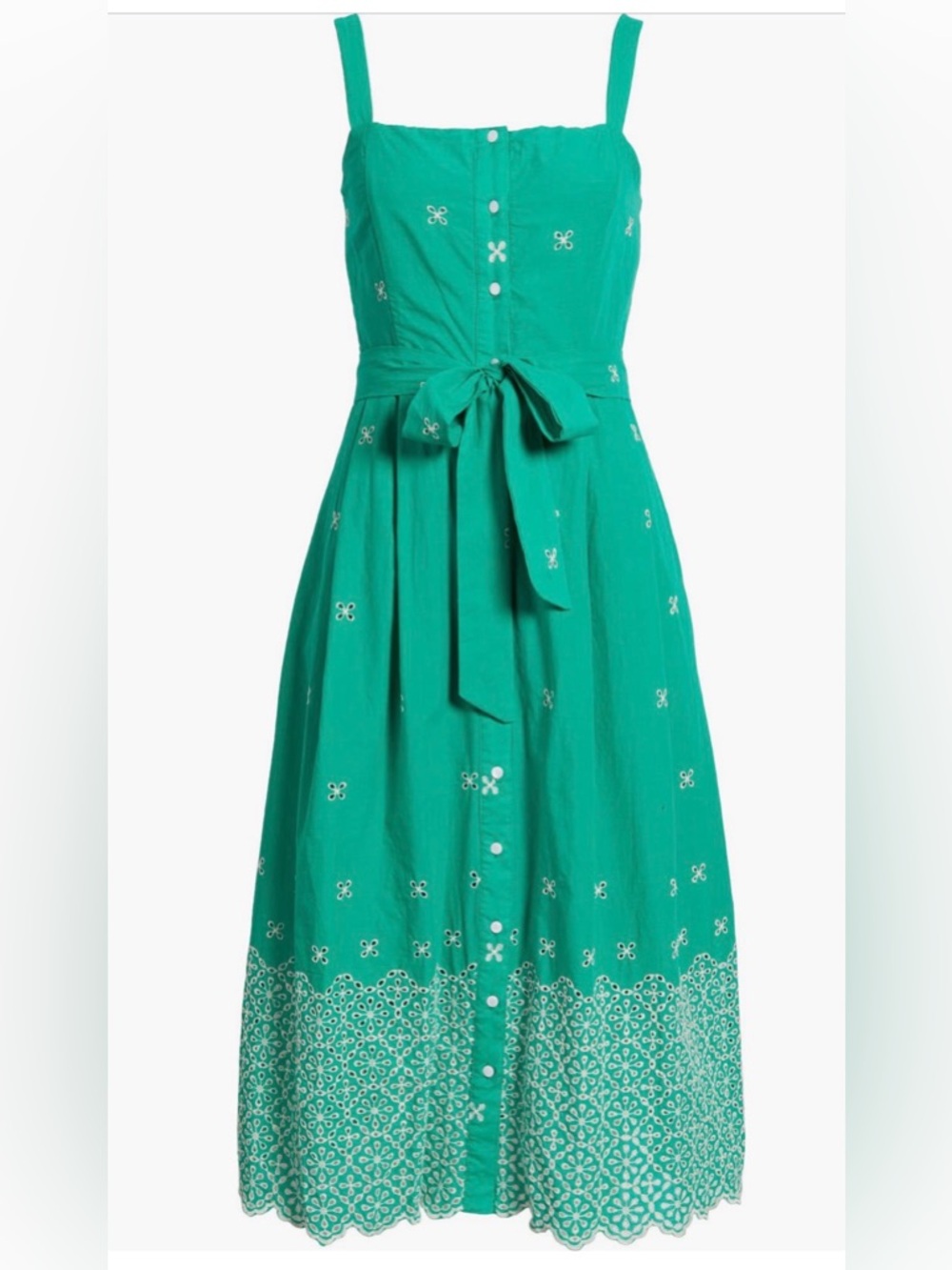 julia jordan Embroidered Cotton Midi Dress 12